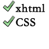 XHTML and CSS Logo
